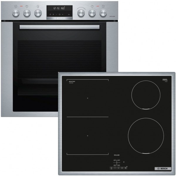 Bosch MKH65CP3 Einbauherdset Induktion Pyrolyse Backwagen 71 Liter EXCLUSIV