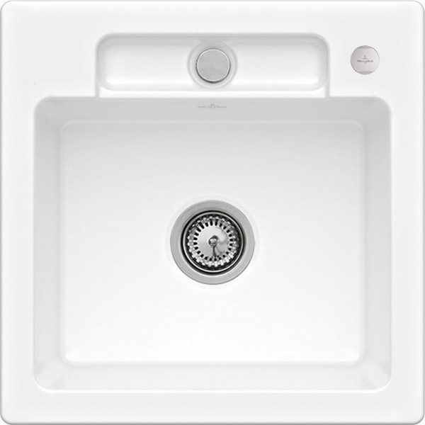 Villeroy & Boch Keramikspüle Siluet 50 S Weiß Alpin CeramicPlus Excenterbetätigung
